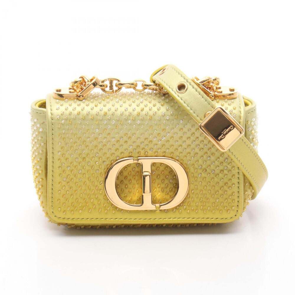 CHRISTIAN DIOR Yellow Leather Shoulder Bag - Picture 1 of 6